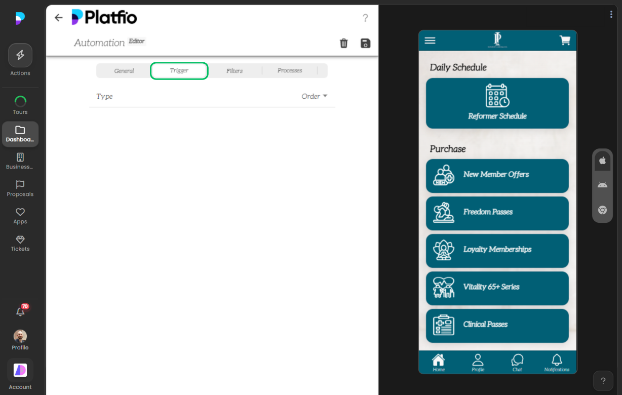 Trigger source selection