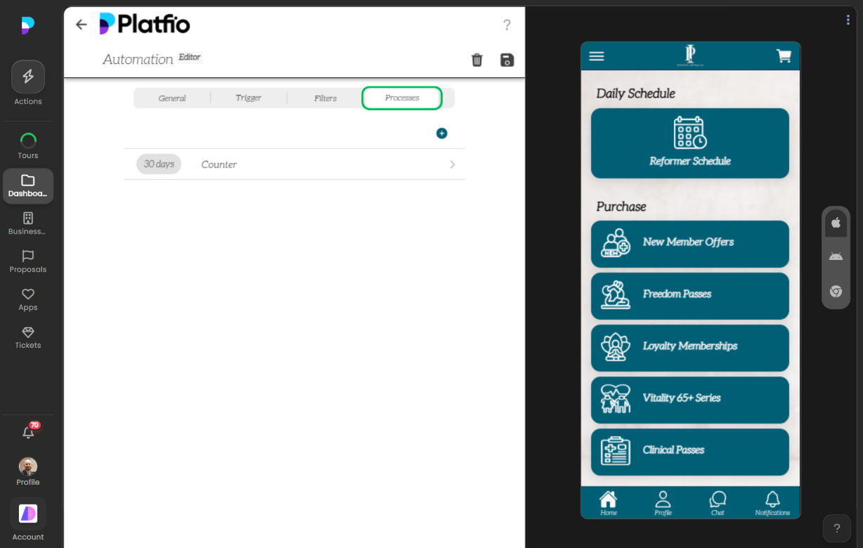 Process step builder