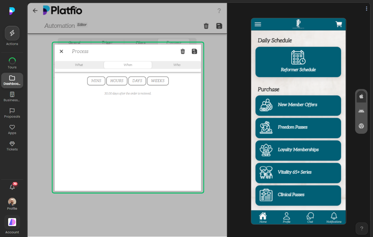 Execution timing controls