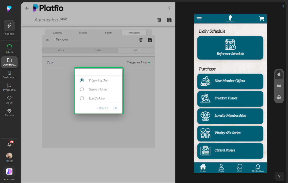 Recipient type finalization