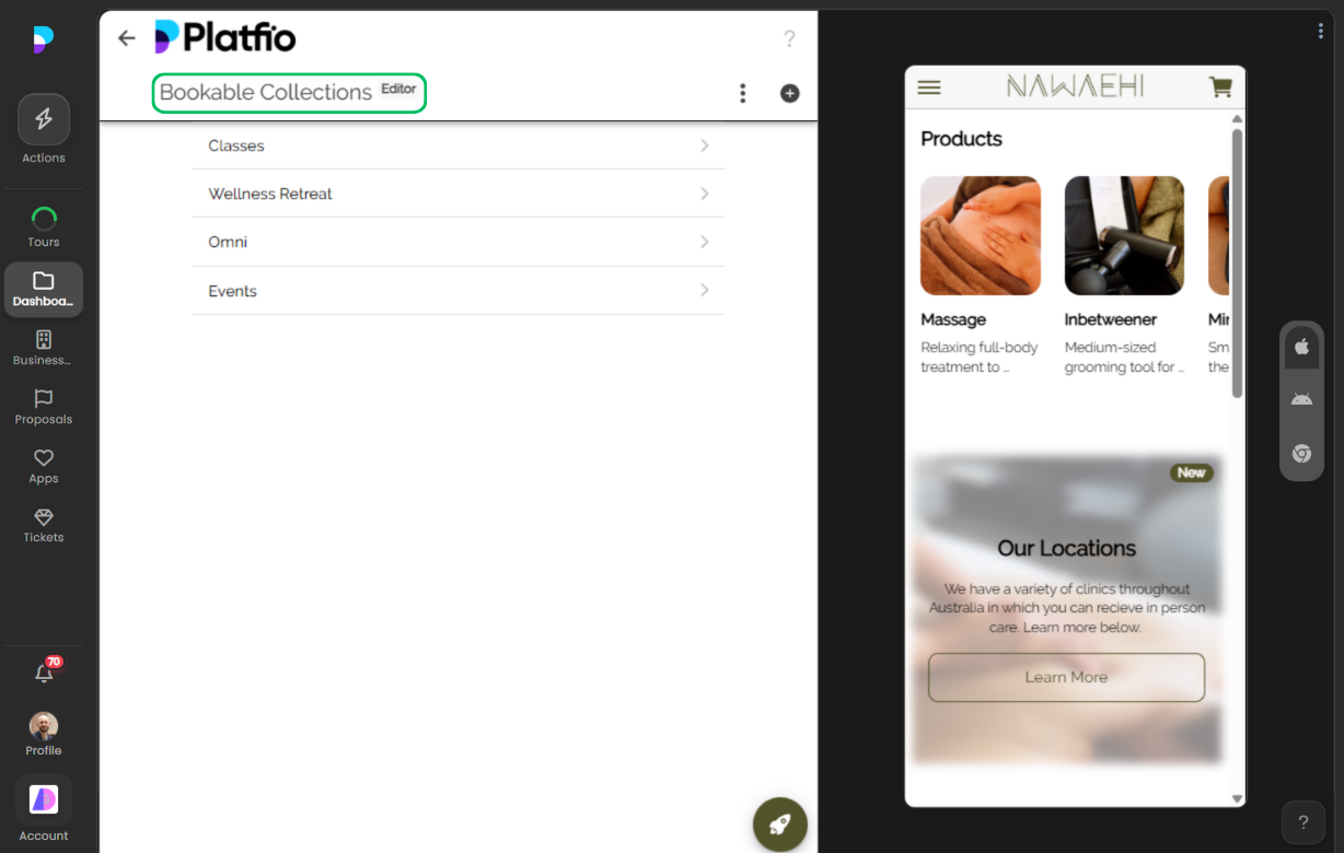 Collections screenshot