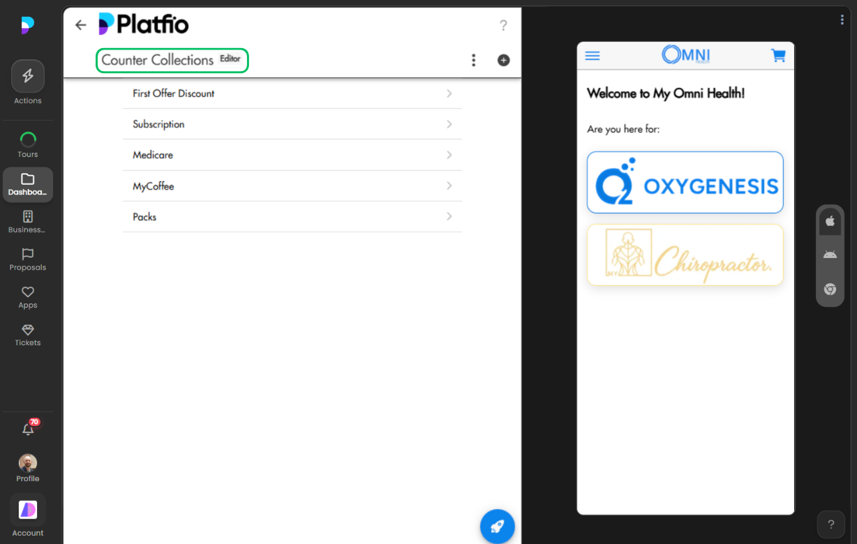 Collections screenshot