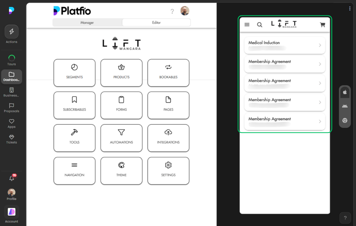 Forms finished screenshot