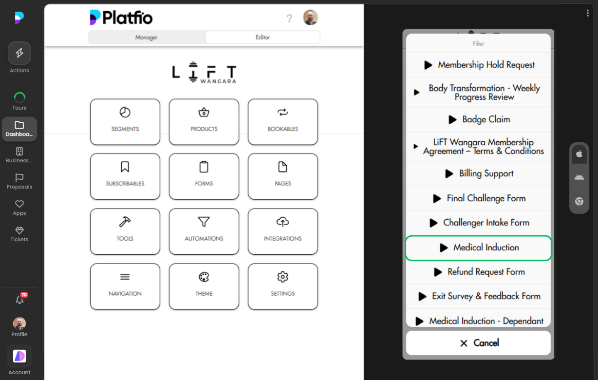 Forms new screenshot