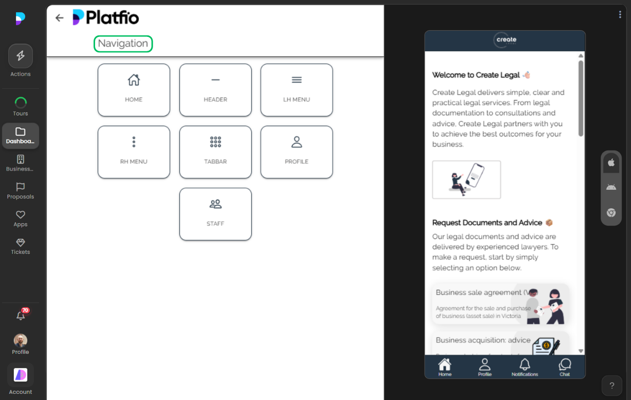 Navigation screenshot