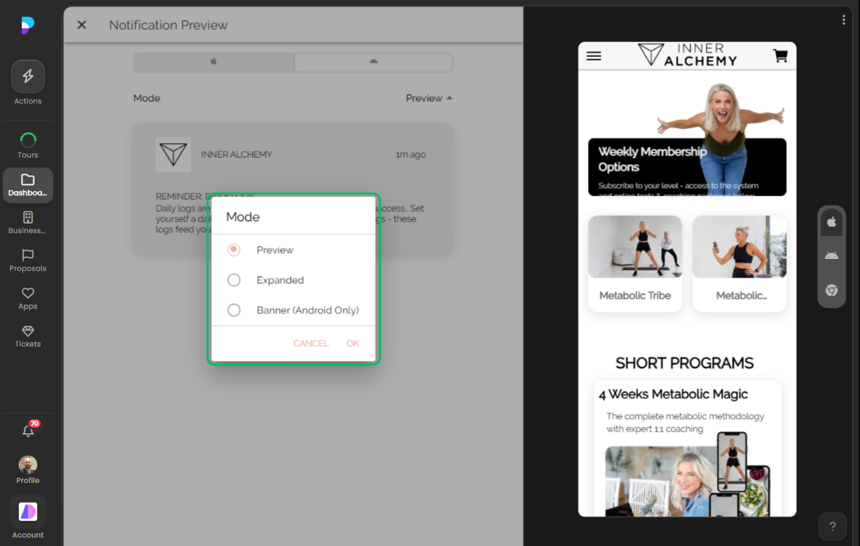Push optimization follow-up