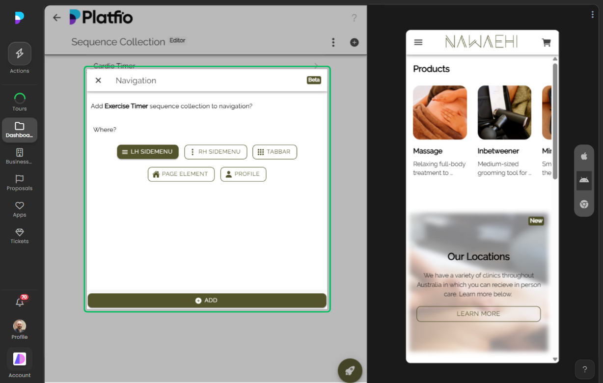 Navigation screenshot