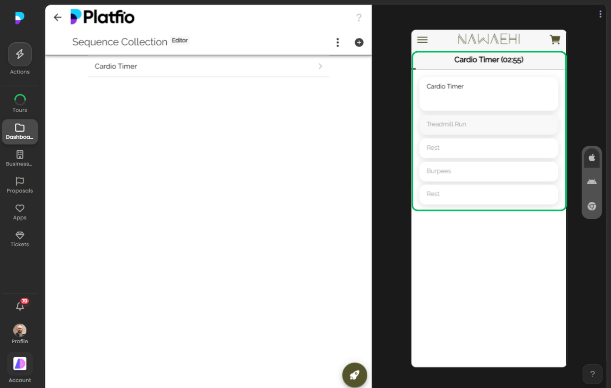 Timer start screenshot