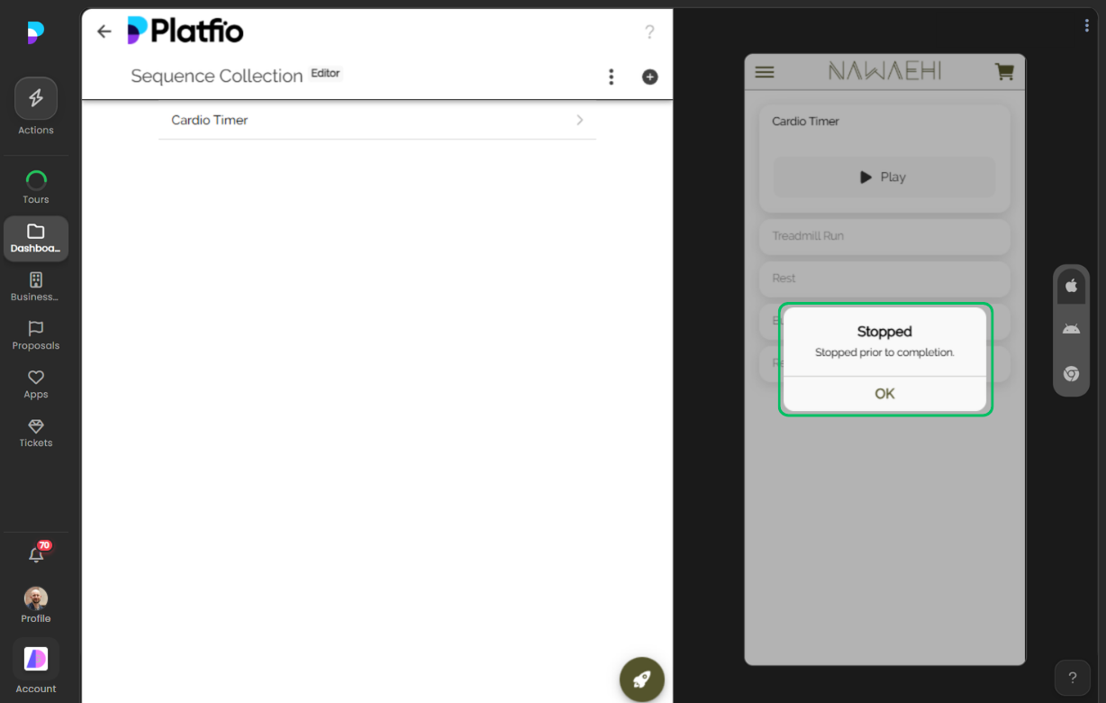 Timer stop screenshot