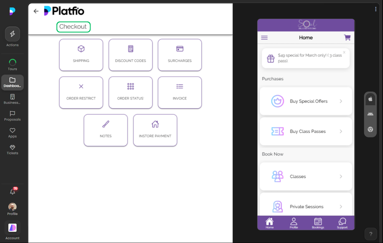Surcharges screenshot