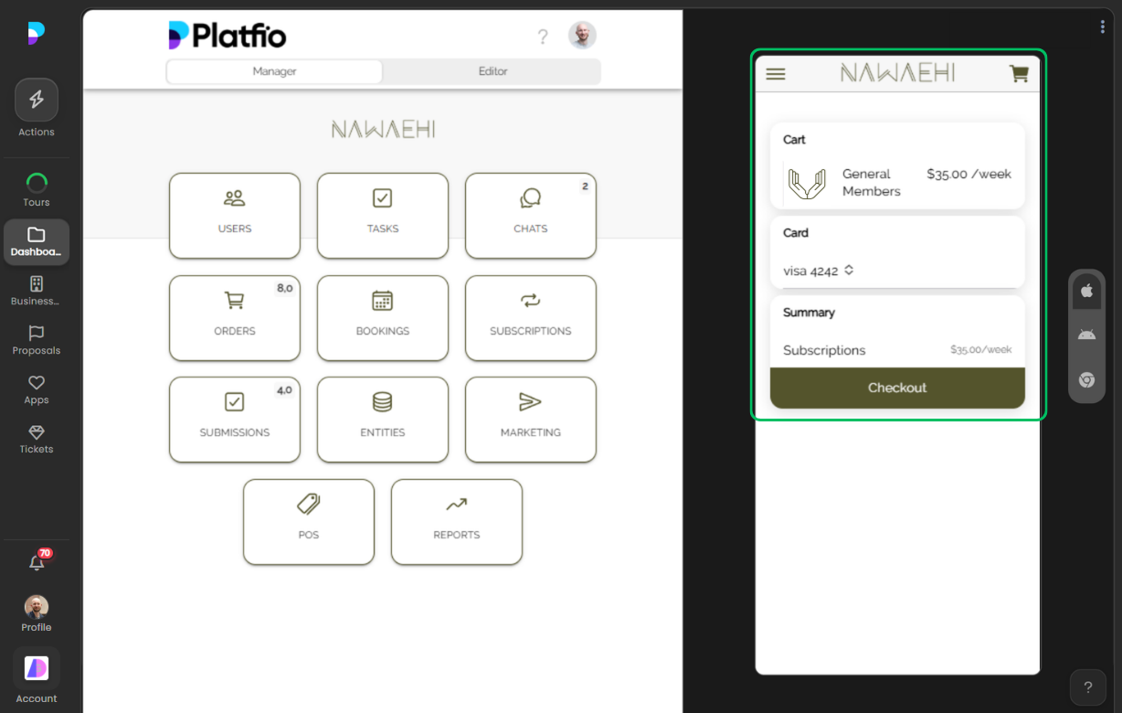 Subscribe screenshot