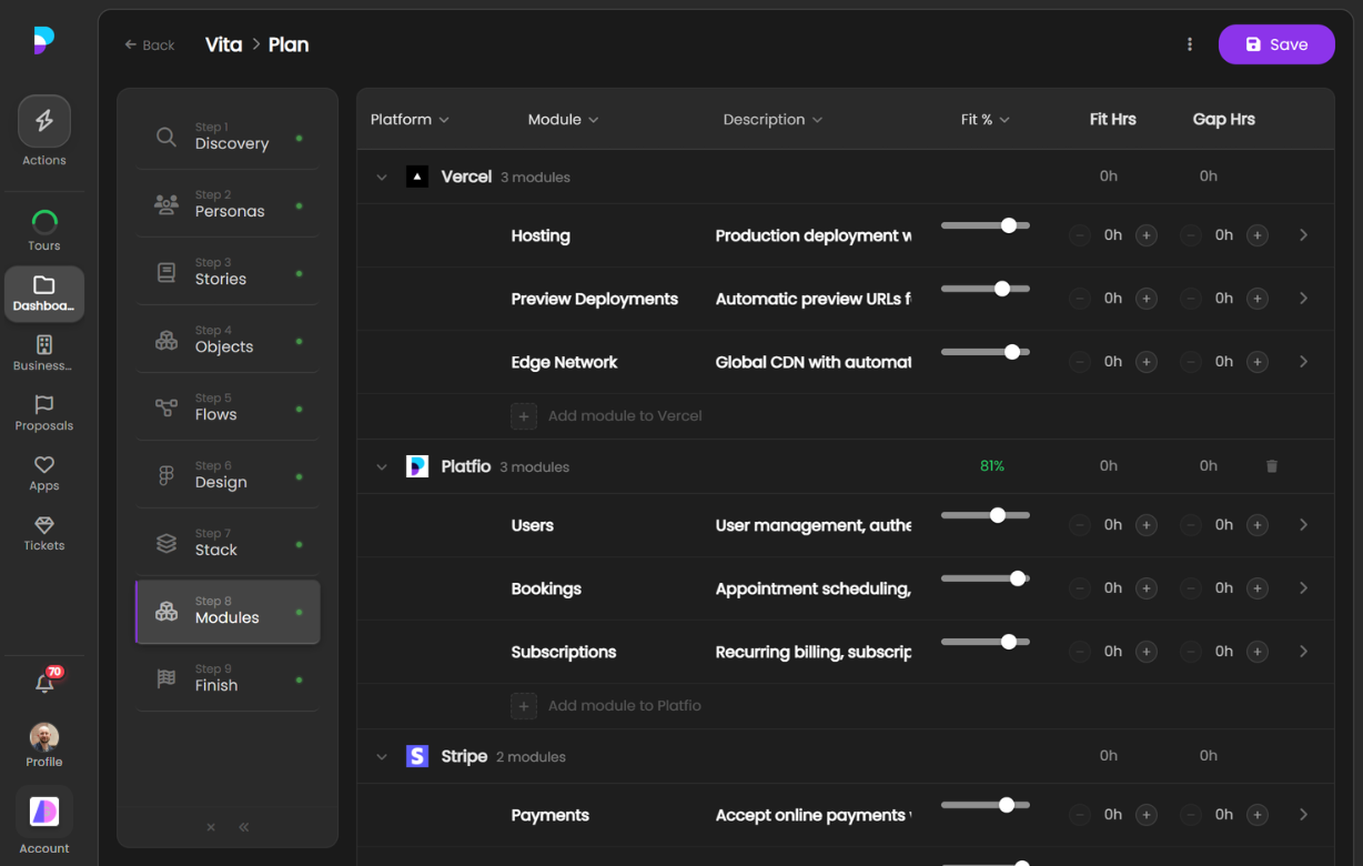 SaaS Module Planning