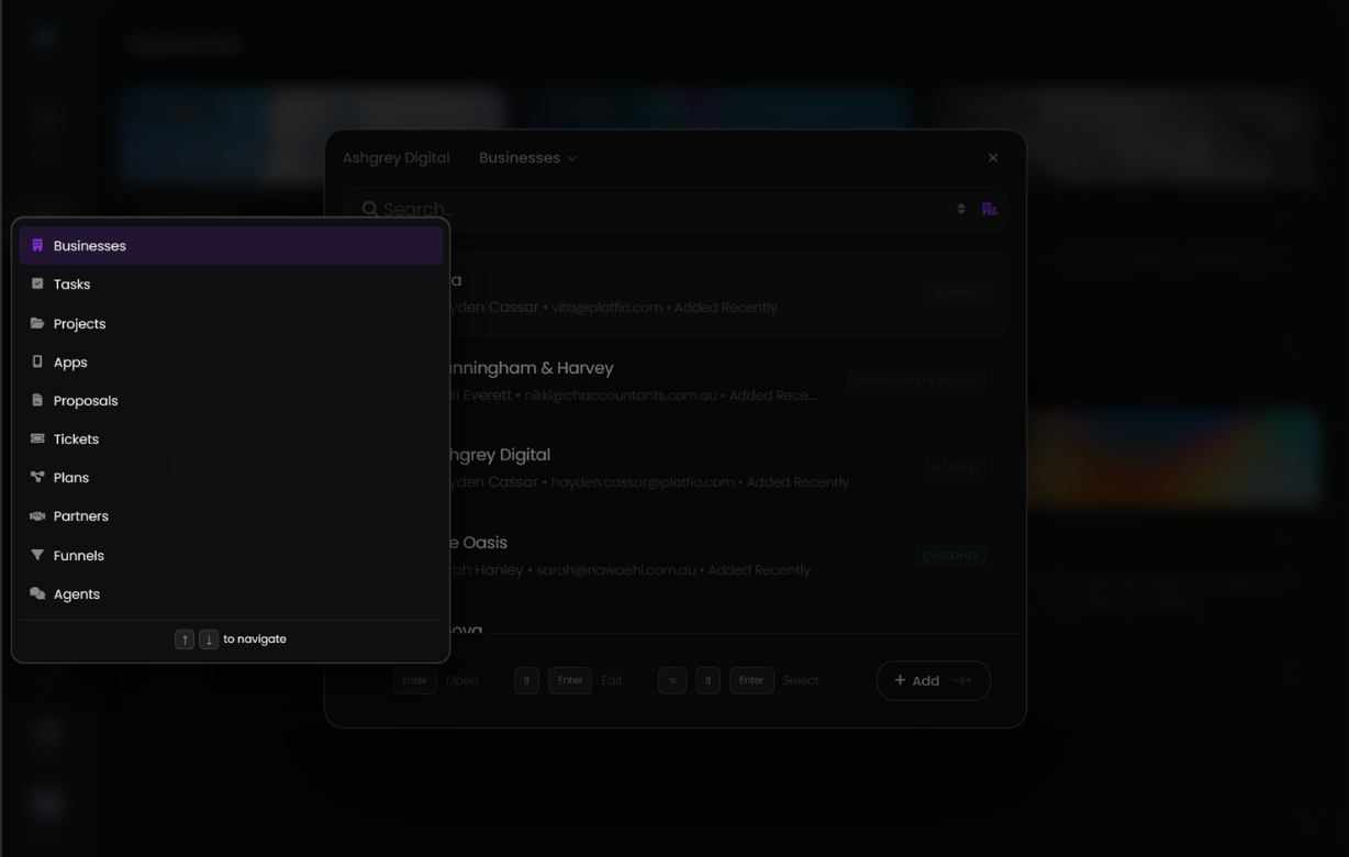 Actions Palette Dropdown